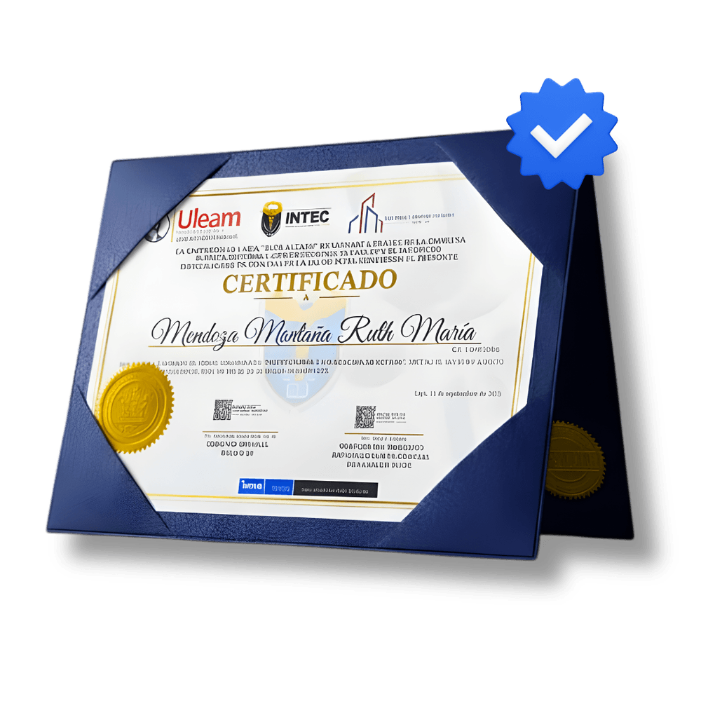 Certificado con aval universitario ULEAM e INTEC
