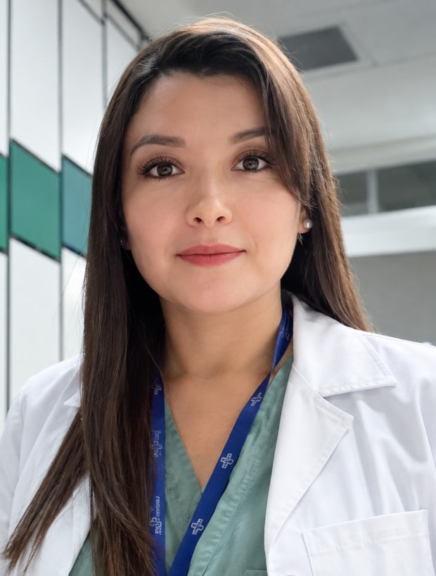 Dra. Mgtr. Gabriela Paola Alarcón, Médica especialista en Patología Clínica · Magíster en Seguridad y Salud Ocupacional